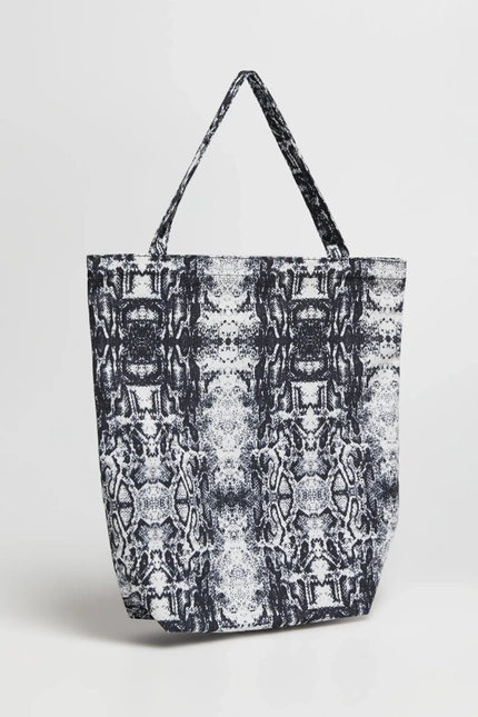 Bawełniana torba w zwierzęcy wzór czarna