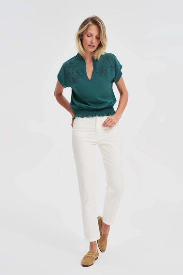 Bawełniana bluzka zielona