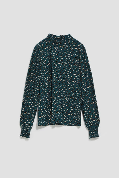 Bluzka z długim rękawem zielona