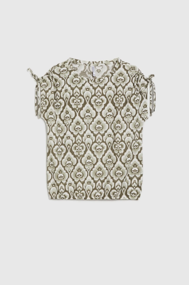 Bluzka z wzorem oliwkowa