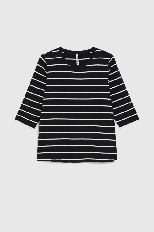 Bluzka w paski czarna