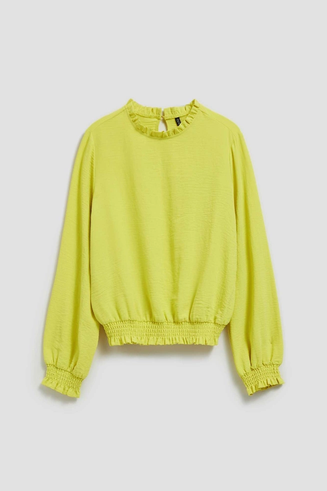 Gładka koszula limonkowa