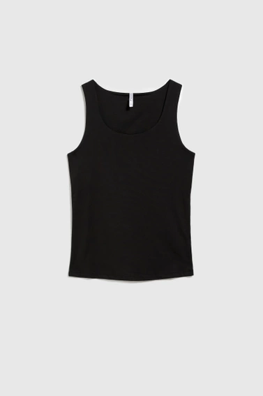 Gładki top czarny trwały