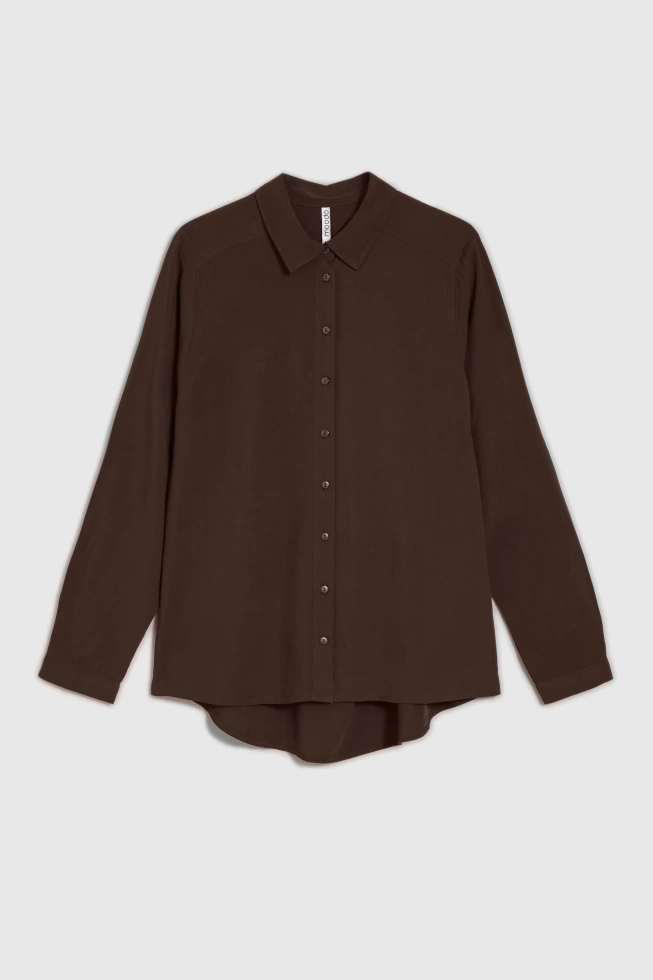 Wiskozowa koszula brązowa