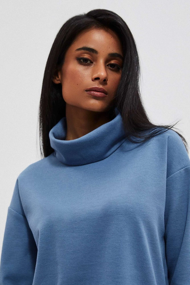 Bluza z golfem ciemnoniebieska