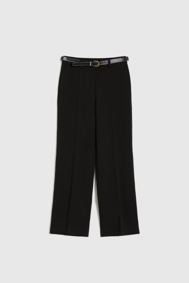 Spodnie z paskiem czarne
