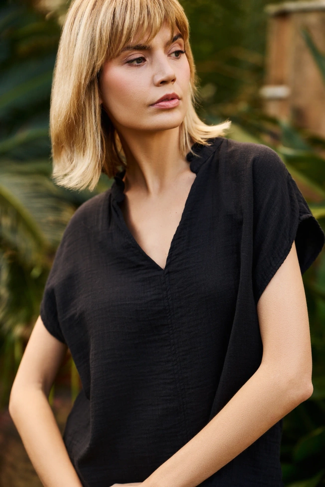 Bawełniana koszula czarna