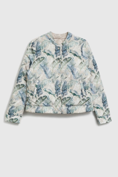 Dwustronna pikowana kurtka beżowa