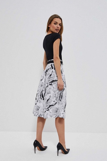 Wzorzysta spódnica czarno-biała