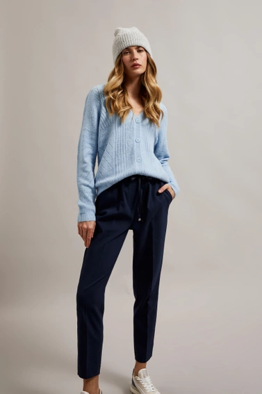 Czapka w jodełkę szara