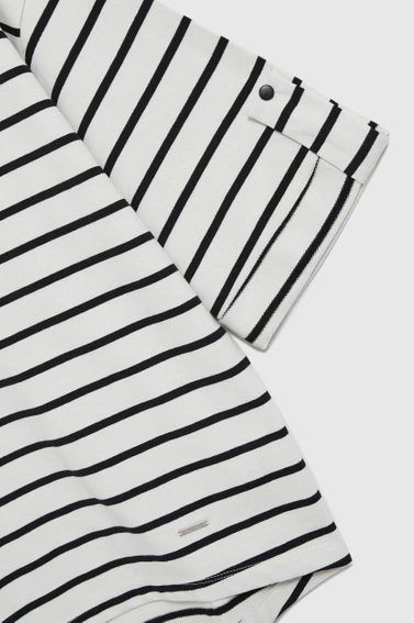 Bluza oversize w paski biało-czarna