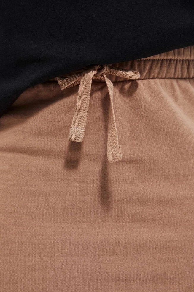 Spódnica z dresowej dzianiny karmelowa