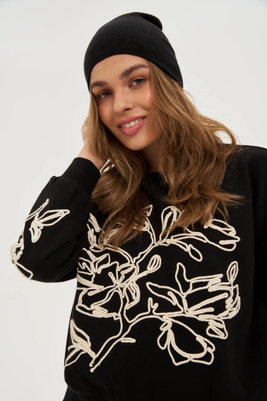 Gładka czapka czarna