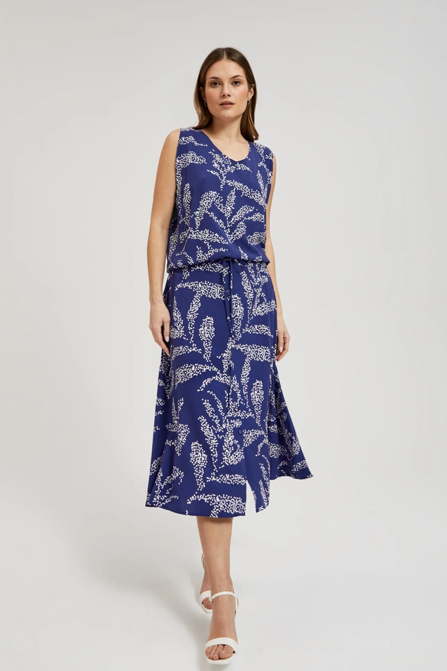 Spódnica midi niebieska