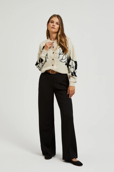 Sweter zapinany na guziki beżowy