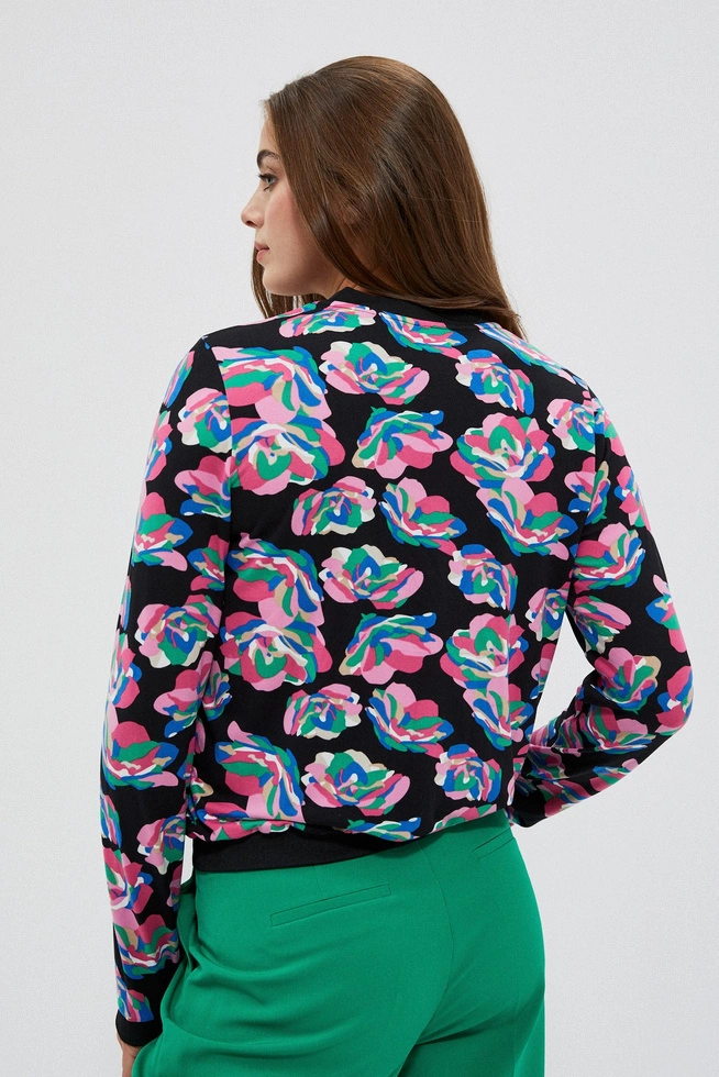 Bomberka z printem czarna