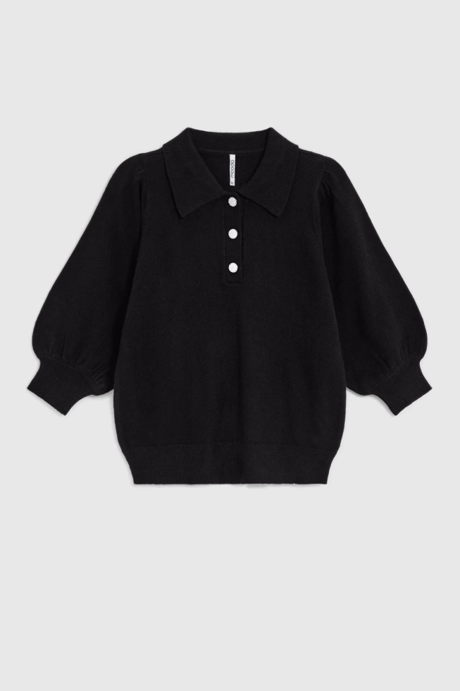 Sweter z kołnierzykiem czarny