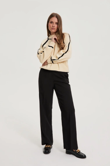 Spodnie z paskiem czarne