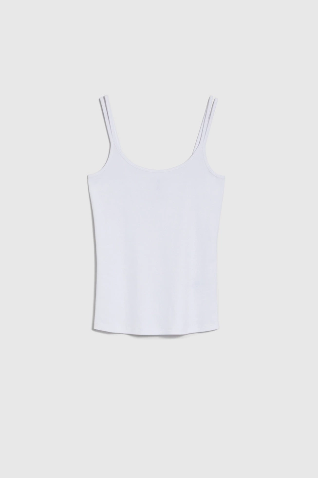 Bawełniany top biały