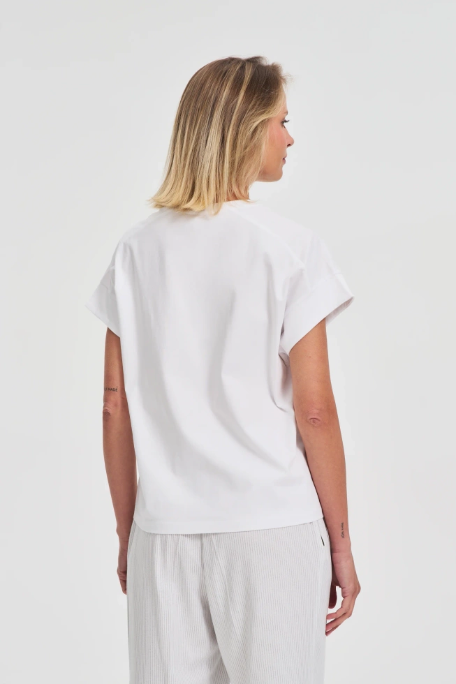 Bluzka z nadrukiem biała