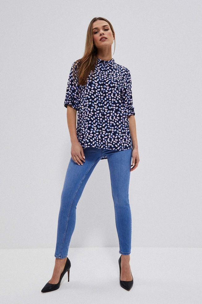 Jeansy push up niebieskie