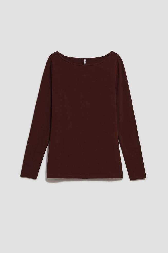 Dopasowana bluzka z długimi rękawami