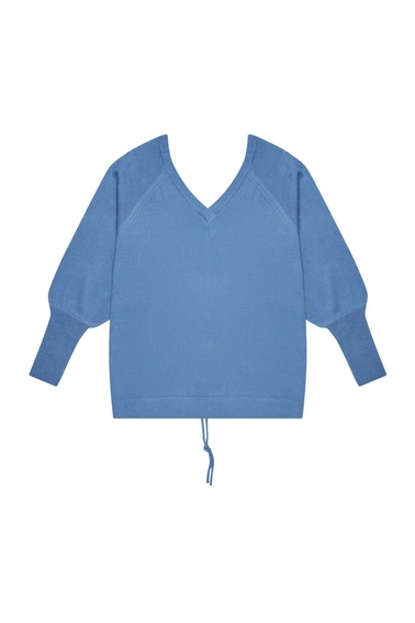 Sweter ze ściągaczem z tyłu