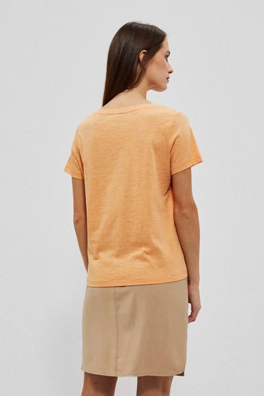 Bawełniana bluzka z dekoltem w serek 