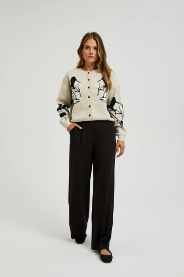 Spodnie z szerokimi nogawkami czarne