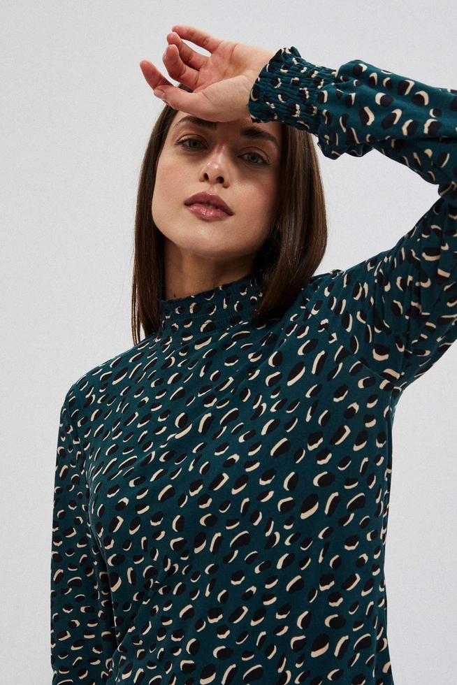 Bluzka z długim rękawem zielona