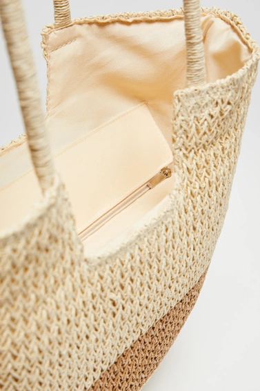 Plażowa torba beżowa