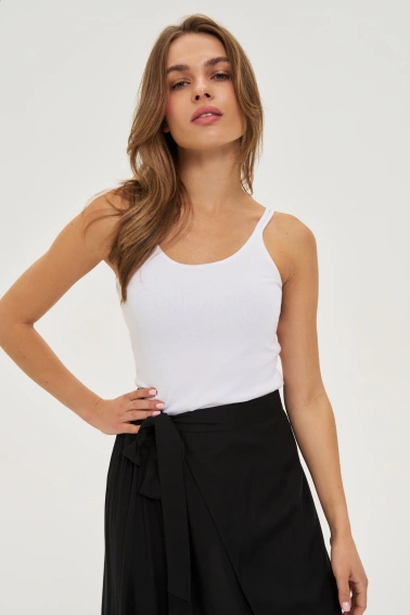 Bawełniany top biały
