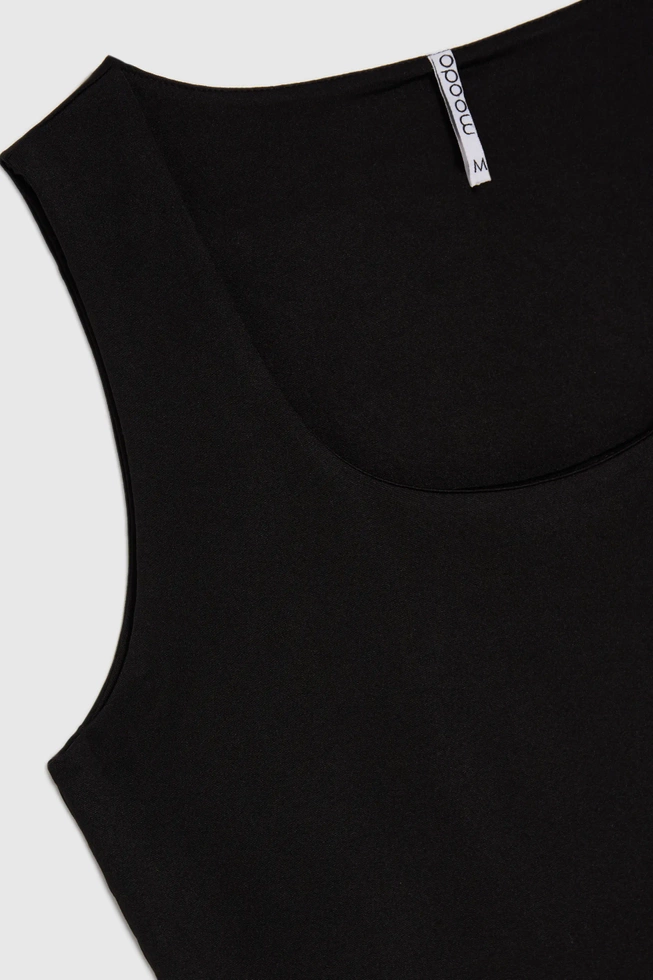 Gładki top czarny