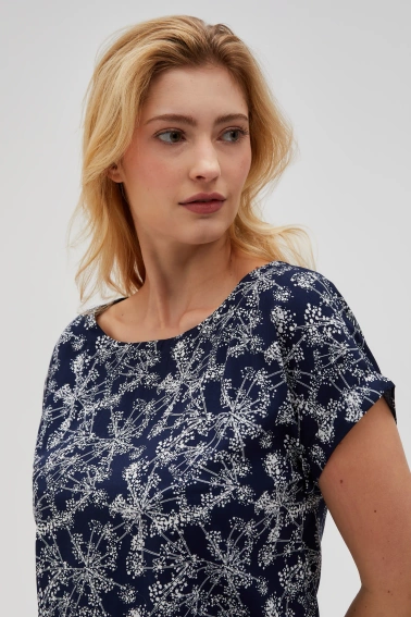 Koszula z wiskozy granatowa