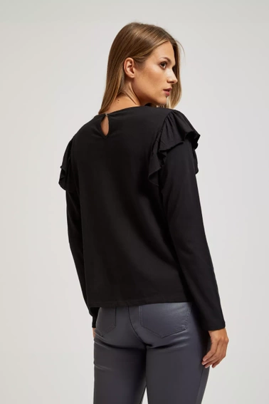 Bluzka z koronką czarna