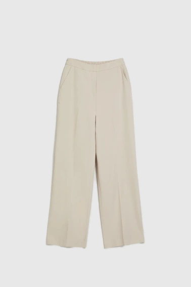 Eleganckie spodnie w kant beżowe