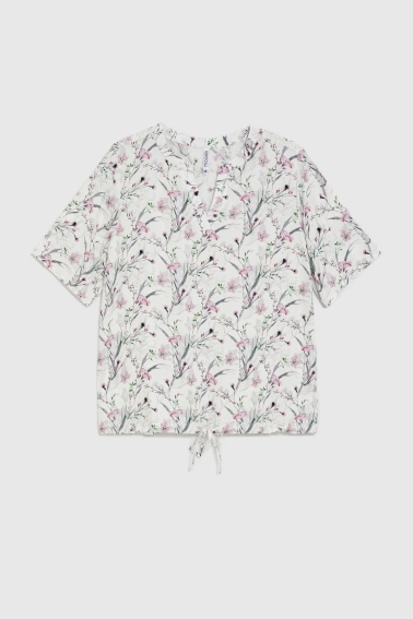 Koszula w kwiaty różowa