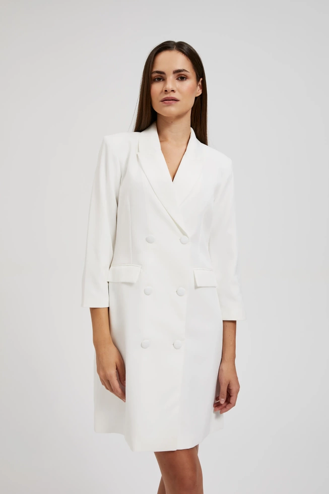 Sukienka w stylu marynarki biała