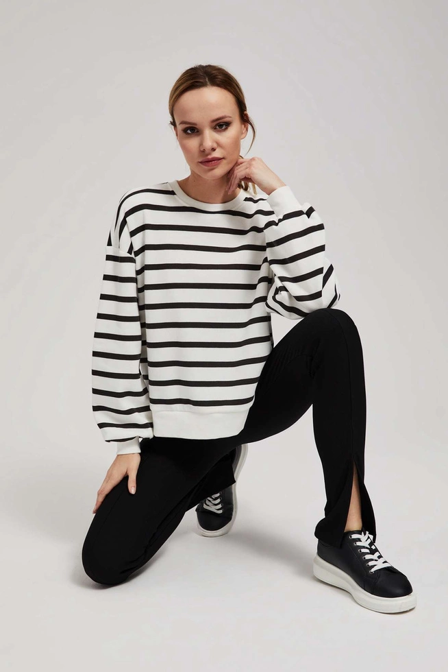 Bluza w paski z bufaistymi rękawami