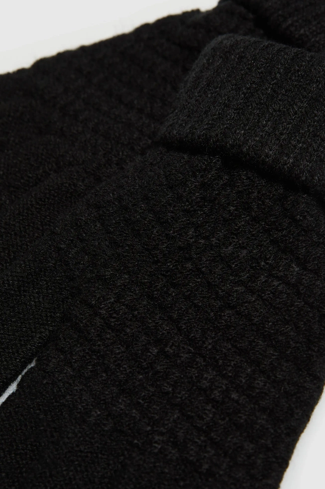 Dzianinowe rękawiczki czarne