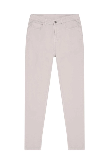 Gładkie spodnie szare