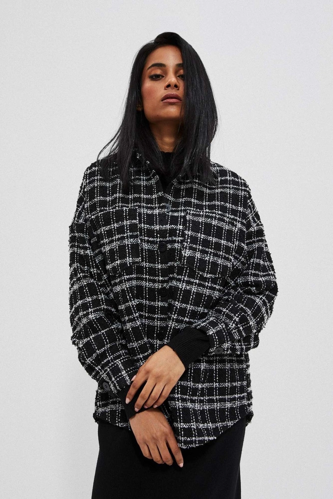 Koszula w kratę czarna