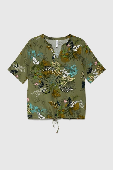 Oliwkowa koszula wiskozowa