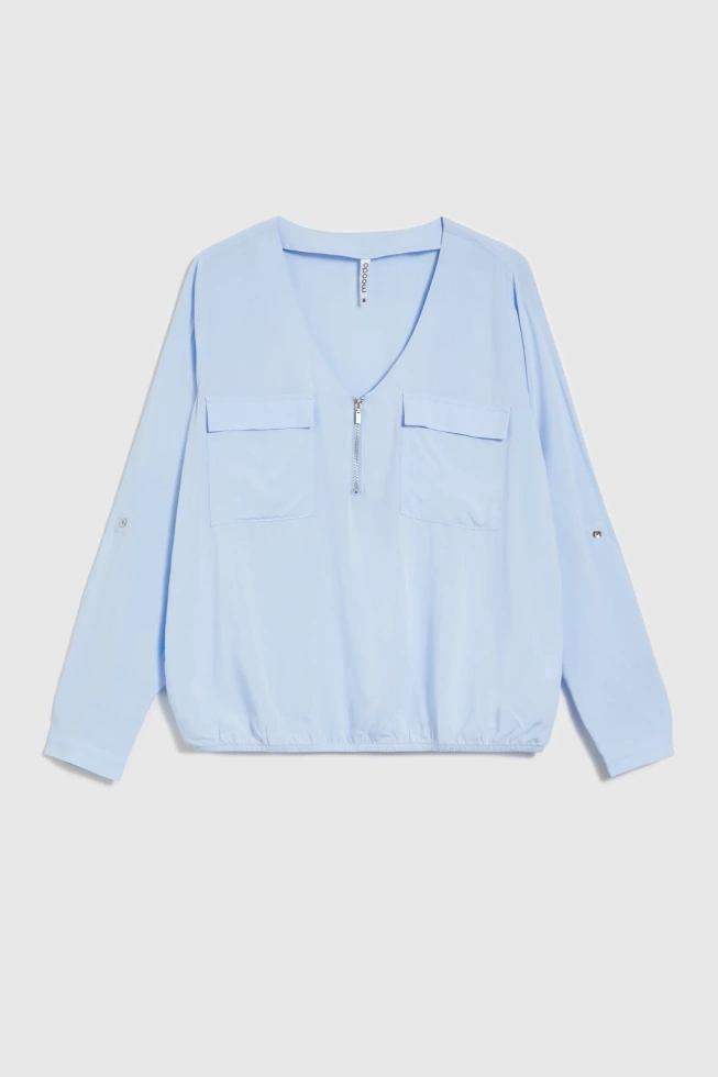 Koszula z wiskozy błękitna