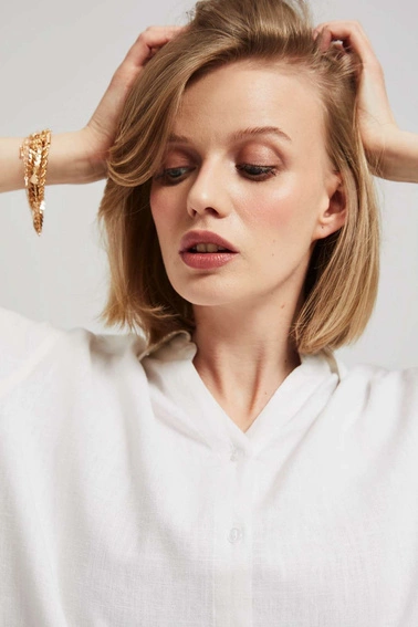 Lniana koszula biała