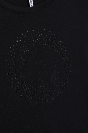 Bluzka z dżetami czarna