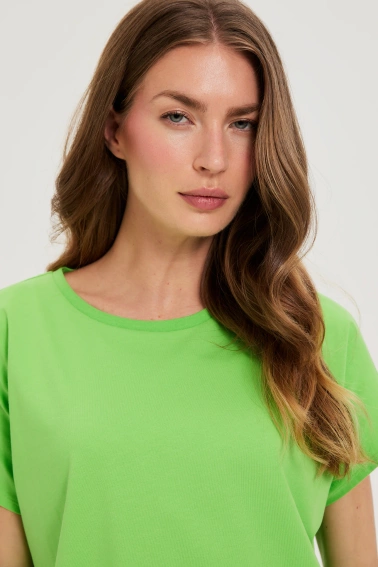Gładka bluzka zielona