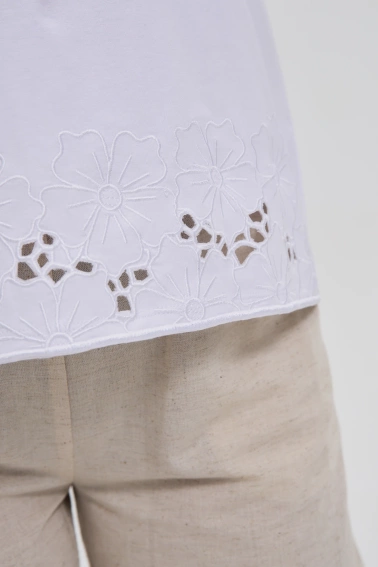 Bluzka z bawełny biała