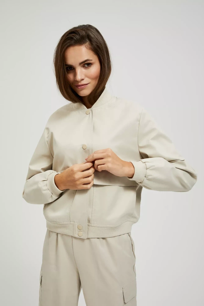 Kurtka bomberka z kieszeniami beżowa