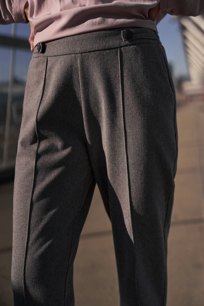 Spodnie cygaretki szare